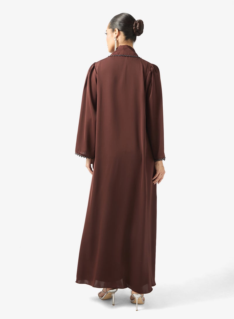 خزانة عباية بياقة شال وشيلة - Image 2