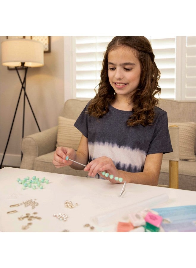 هابينيست مجموعة صنع المجوهرات من الطين من هابينست للبنات، اصنعي 3 أساور و3 قلادات، طقم مجوهرات من الطين البوليمري، حرف يدوية للفتيات المراهقات من سن 8 إلى 12 عامًا فما فوق - Image 4
