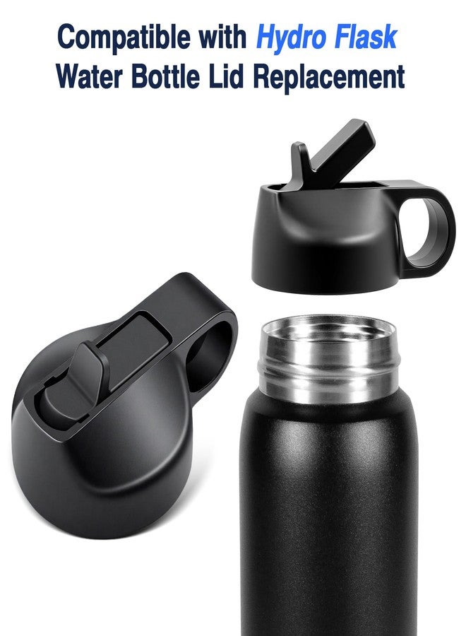 Dollform Replacement Straw and Spout Lid Compatible with Hydro Flask Wide Mouth Water Bottle, Top Lids with Straw for Hydroflask, Leak-Proof & BPA-Free Water Bottle Lid for Hydroflask 32 40 64 oz Bottle (3Pcs) - Image 3