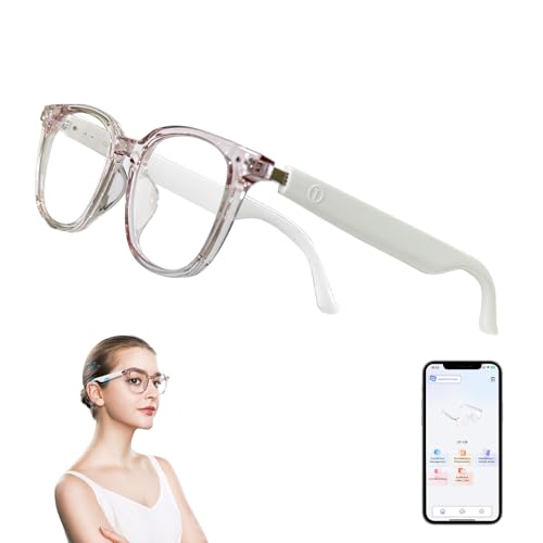 Tulbeys Smart Glasses for Women, AI Translation Bluetooth Glasses, Real-Time Translator, Open Ear Blue Light Filtering Lenses, Supports 160+ Languages, Language Translator for Traveling Learning - Image 1