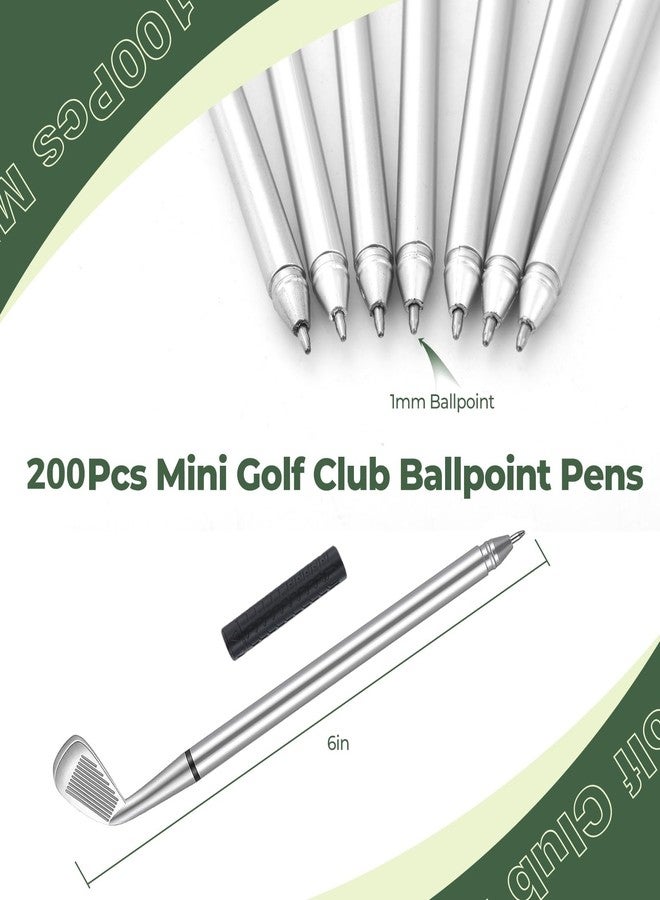 Lnrueg 200 Pcs Mini Golf Club Ballpoint Pens 1.0mm - Bulk Golf Pens for School, Office, Souvenirs, Golfing Club Props, Black Ink - Image 3
