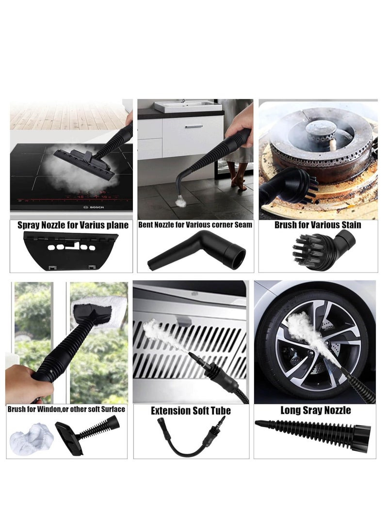 ARNOTEC Portable Handheld Steam Cleaner 1000w Multifunctional High Temperature With 9 Pieces Accessories Suitable For Kitchen Sofa Bathroom Window - Image 5