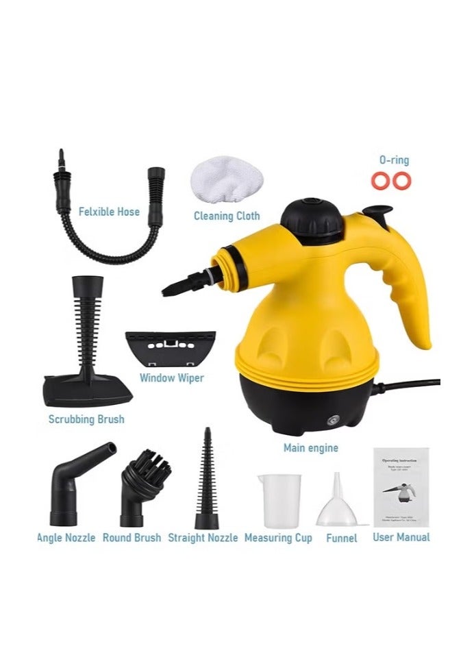 ARNOTEC Portable Handheld Steam Cleaner 1000w Multifunctional High Temperature With 9 Pieces Accessories Suitable For Kitchen Sofa Bathroom Window - Image 3