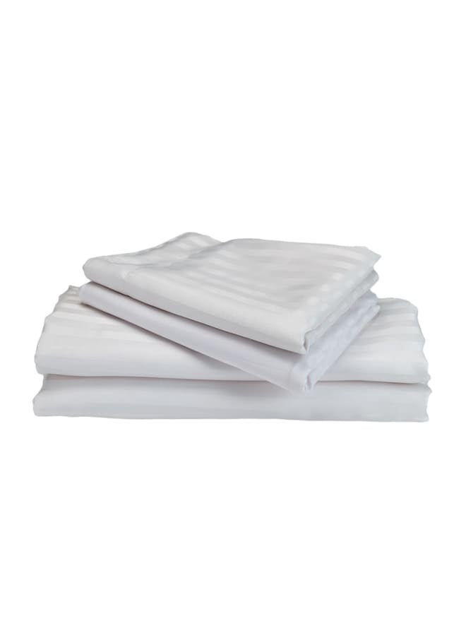 Bcomfort WHITE Fitted Stripe Bedsheet Set - Image 4