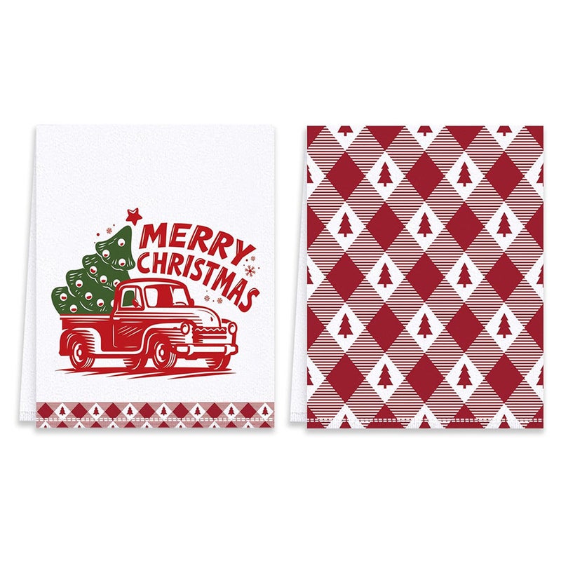 Generic Christmas Kitchen Towels Microfiber Cleaning Cloths XWJ285-286 (two-piece)