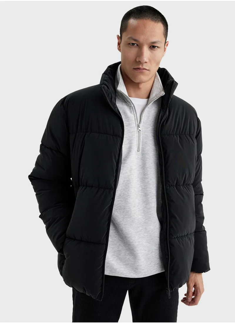DeFacto Zip Through Puffer Jacket