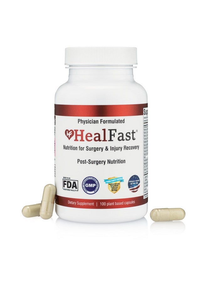 هيل فاست مكمل HealFast للتعافي بعد الجراحة والإصابات (بعد العملية) - يدعم تحسين الشفاء بعد الجراحة والجروح وعلاج الندبات والكدمات - مستلزمات ما بعد جراحة BBL - Image 1