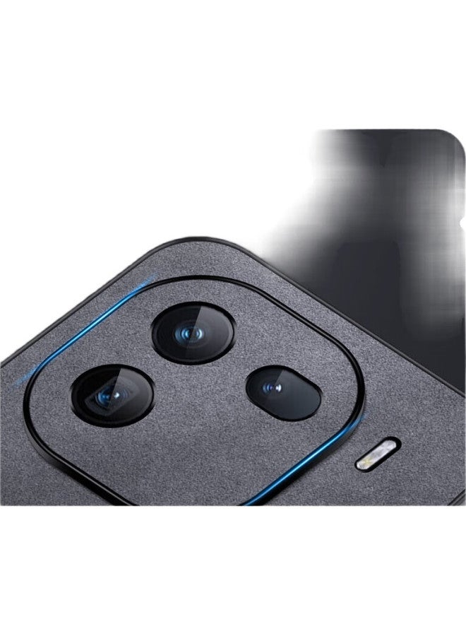 Shangsu, Suitable For Iqoo12 Phone Case, Vivo Iqoo 12 Protective Cover, Shockproof, Full Lens Protection, Soft Shell, Simple Luxury, Lambskin Silicone Outer Case, For Women And Men, Leather Case, Black - Image 1
