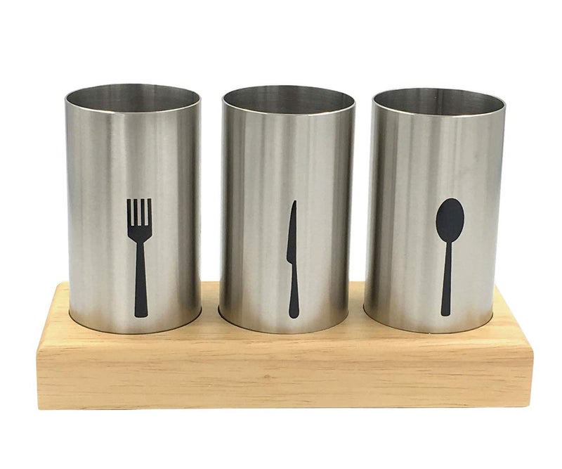 Wskc 4Pc Flatware Caddy Holder Stainless Steel - Image 1