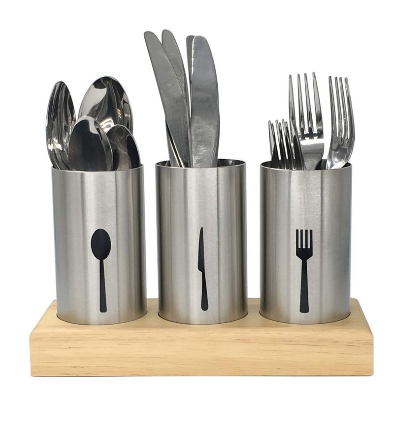 Wskc 4Pc Flatware Caddy Holder Stainless Steel - Image 4