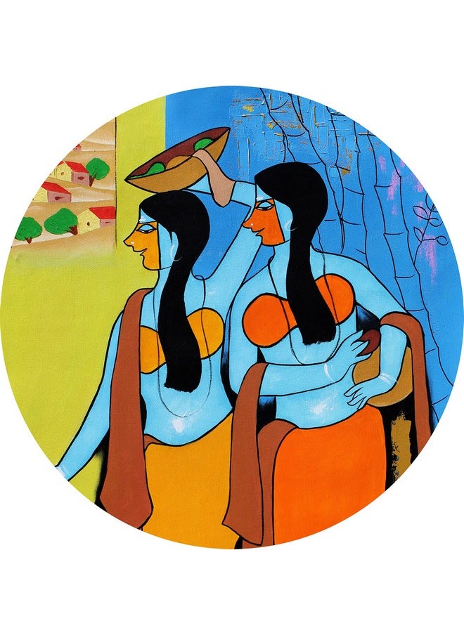 KARTIK KARTIK™ Digital (Women) Print 3 Panel Wall Decor Wall Art Painting for Home, Office Gift (11 x 11 inches)  - Image 2