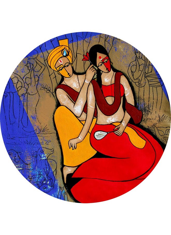 KARTIK KARTIK™ Digital (Women) Print 3 Panel Wall Decor Wall Art Painting for Home, Office Gift (11 x 11 inches)  - Image 4