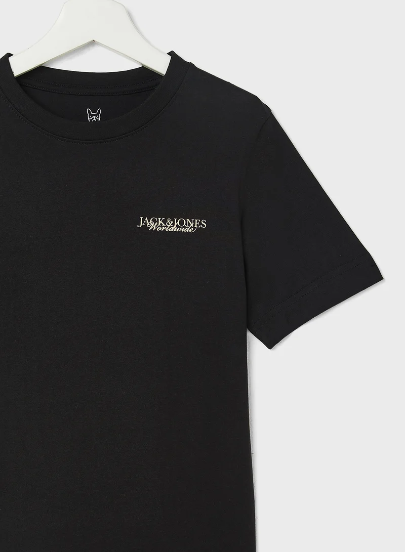 Jack & Jones Junior Kids Logo Crew Neck T-Shirt