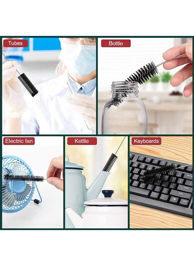 Bukela 10 Pieces Cleaning Brush Nylon Cleaning Bottle Brush Pipe Cleaning Brushes Tube Brushes Tube Bottle Straw Washing Cleaner Bristle Kit Tool Black  - Image 4