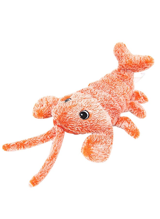 NIBEMINENT Interactive Lobster Toy With Catnip Usb Charging Touching Activated 3 Tail Swinging Mode Pink 21x14.5x7.5cm - Image 1