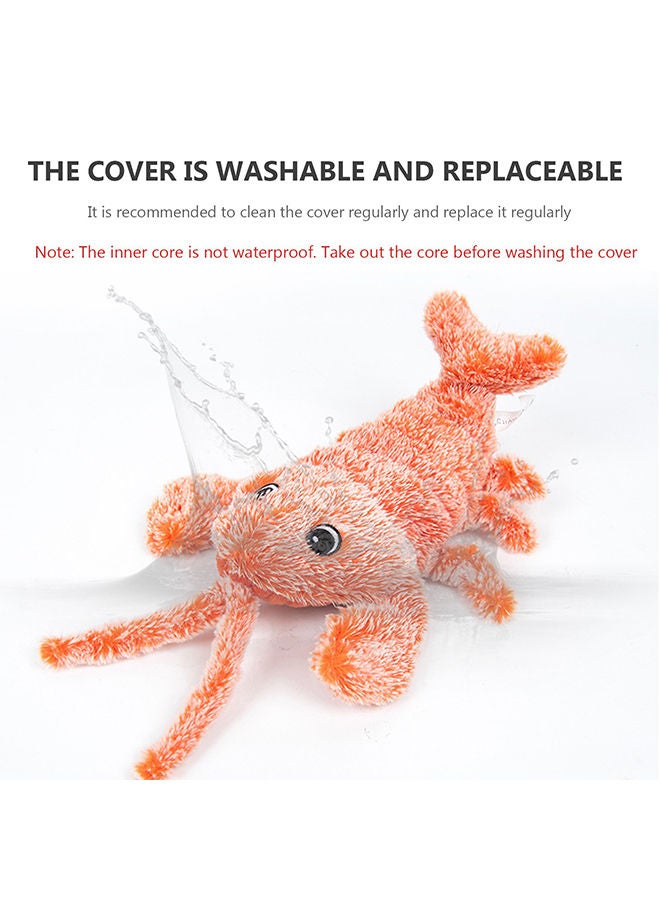 NIBEMINENT Interactive Lobster Toy With Catnip Usb Charging Touching Activated 3 Tail Swinging Mode Pink 21x14.5x7.5cm - Image 4