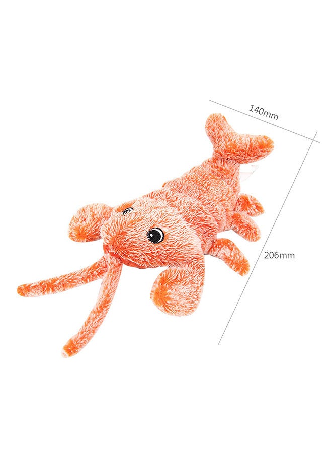 NIBEMINENT Interactive Lobster Toy With Catnip Usb Charging Touching Activated 3 Tail Swinging Mode Pink 21x14.5x7.5cm - Image 2