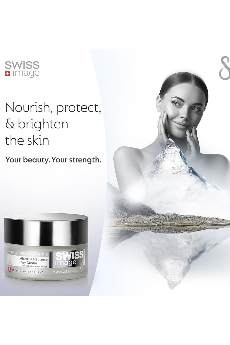 سويس إيمدج كريم نهاري للعناية بإشراقة البشرة المطلقة، 50 مل مع كريم ليلي لإشراقة البشرة المطلقة، 50 مل، للرجال والنساء، جميع أنواع البشرة - Image 2