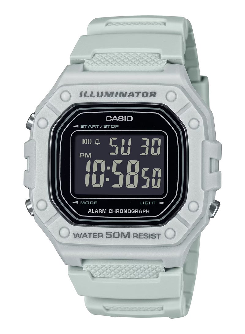 CASIO Digital Display Sporty Men's Watch W-218H-8BV