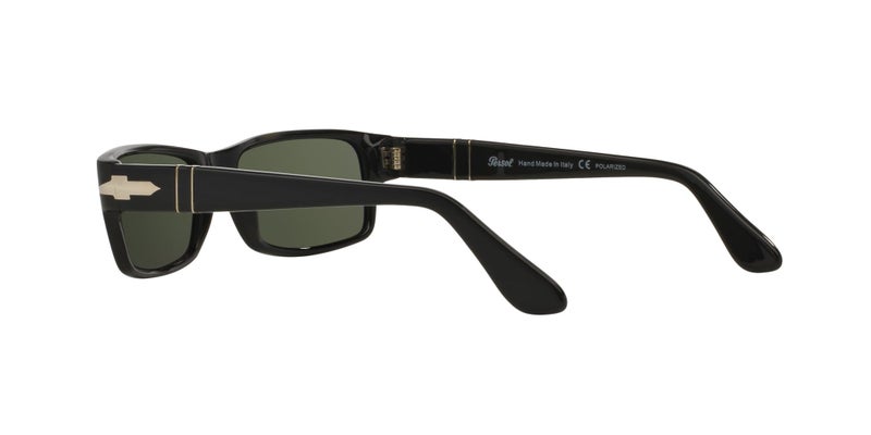Persol PO2747S Rectangular Sunglasses, Black/Green Polarized, 57 mm - Image 5
