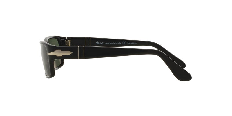 Persol PO2747S Rectangular Sunglasses, Black/Green Polarized, 57 mm - Image 4
