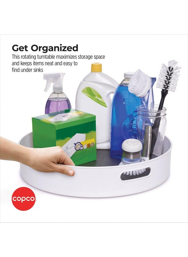 كوبكو منظم دواليب وخزانات المؤن من كوبكو، مقاس 18 بوصة، حل تخزين دوار، أبيض ورمادي - Image 5