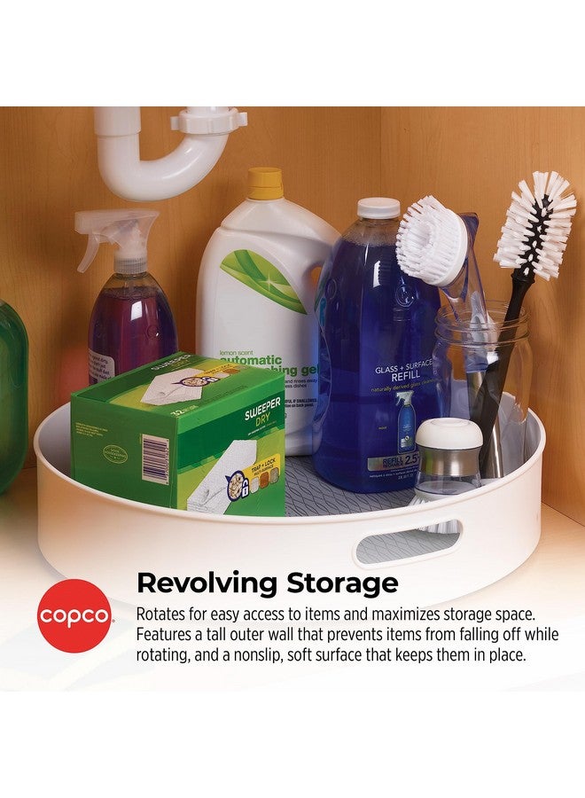 كوبكو منظم دواليب وخزانات المؤن من كوبكو، مقاس 18 بوصة، حل تخزين دوار، أبيض ورمادي - Image 4