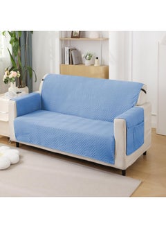 HOKIPO Polyester 2 Seater Quilted Sofa Cover With Pockets, Blue (In-802-Bl) - pzsku/ZD09E54EEBBE4C39FA676Z/45/_/1738306686/cc008720-0d67-4676-bb1e-7b849064be18