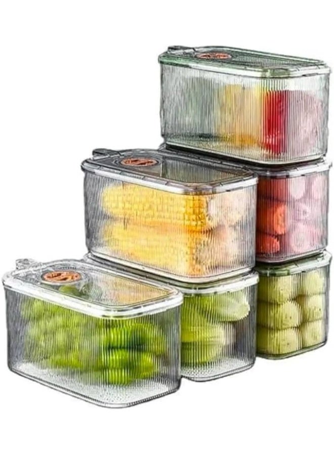 Acrylic Refrigerator Drawer Organizer – Airtight Lid to Keep Fruits and Vegetables Fresh – Comfortable Handle for Carrying and Moving AR - Image 5