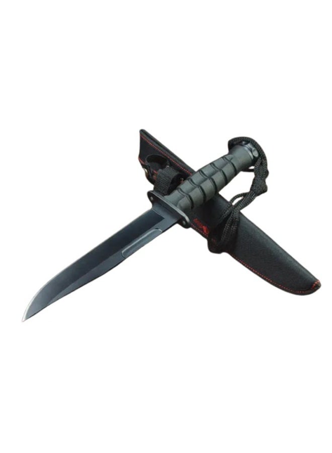سكين تخييم تكتيكي للبقاء على قيد الحياة مع غمد