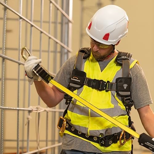 Guardian Fall Protection Guardian 10901 Halo Web Self Retracting Lifeline (SRL) | 11 ft | Includes Carabiner | Swivel Top | Steel Rebar Hook | ANSI and OSHA Compliant - Image 2
