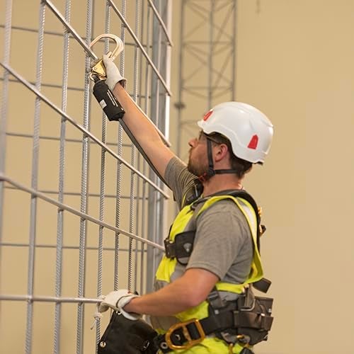 Guardian Fall Protection Guardian 10901 Halo Web Self Retracting Lifeline (SRL) | 11 ft | Includes Carabiner | Swivel Top | Steel Rebar Hook | ANSI and OSHA Compliant - Image 4