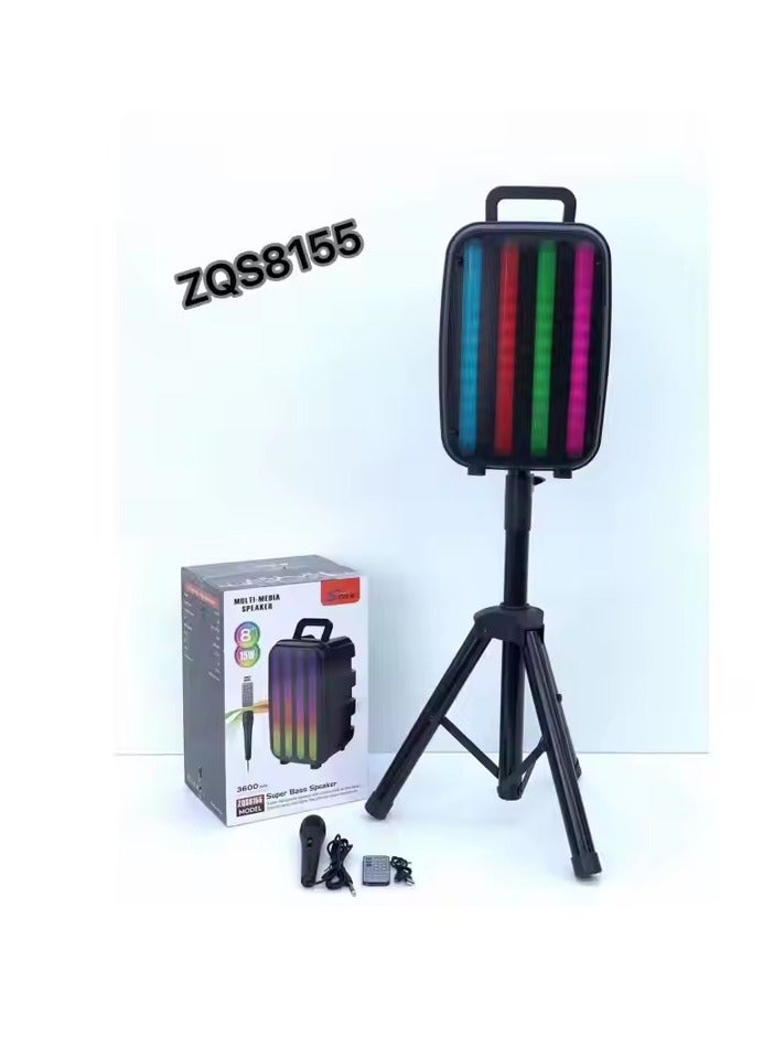 ZQS8155 Latest Speaker Box 8inch Big TWS Rechargeable Speaker With Screen - Image 5