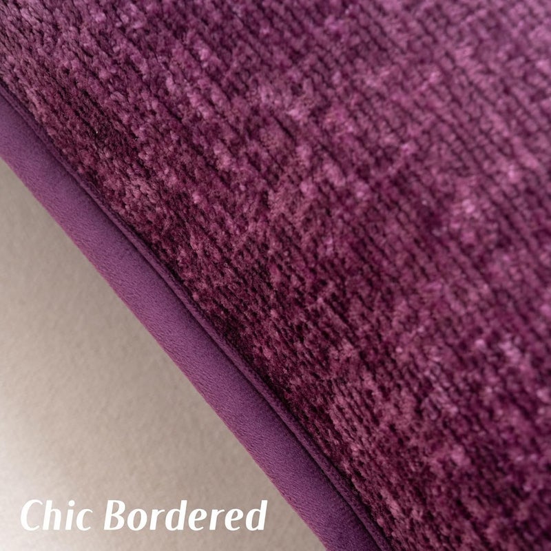 FUTEI Purple Chenille Throw Pillow Covers 18x18 Inch Set of 2,Soft Cozy Bound Edge Design Cushion Case,Home Decor for Couch Bed Living Room - Image 3