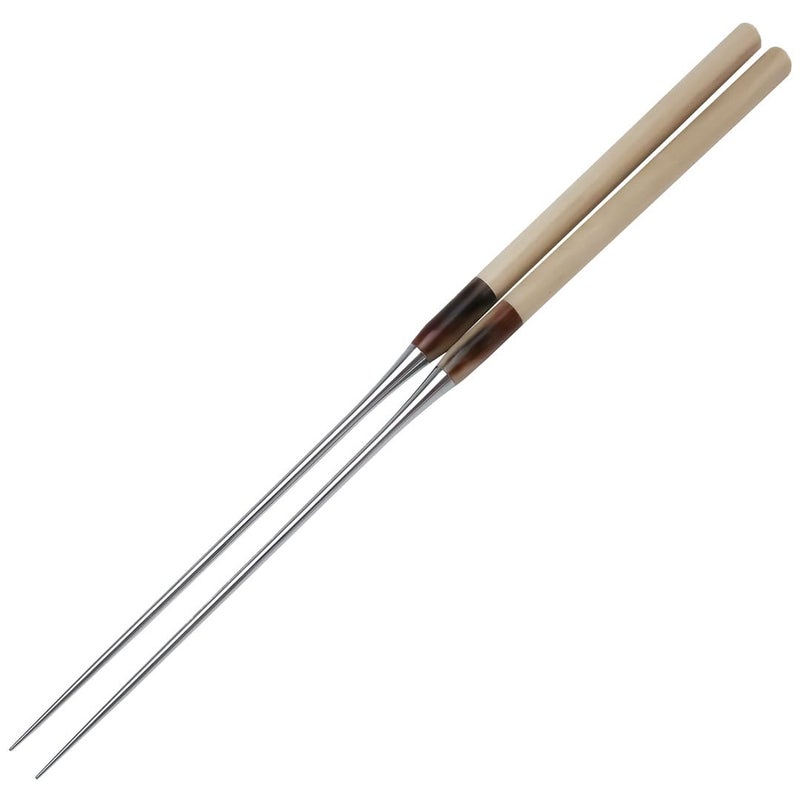 TIKUSAN Plating Chopsticks Moribashi Japanese Restaurant Chef's Traditional Garnishing Tweezers Made in Japan (6.5" Magnolia Handle) - Image 1