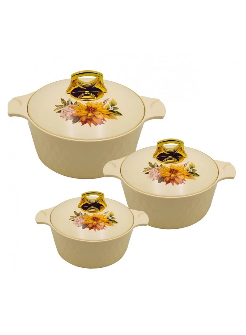 BASURRAH 3-Piece Thermal Food Container Set with Tight-Fit Lids – Double Insulation Keeps Food Hot or Cold, Capacities 1000/1500/2500 ml, Perfect for Serving and Storing Meals - Image 2