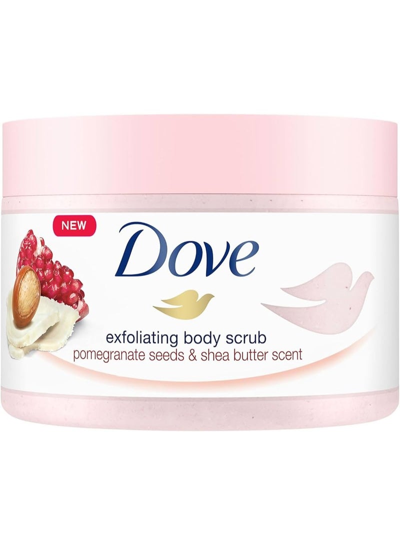 Exfoliating Body Polish Scrub for Silky Skin Pomegranate Seeds & Shea Butter Body Scrub Exfoliates & Gives Lasting Nourishment 225 ml