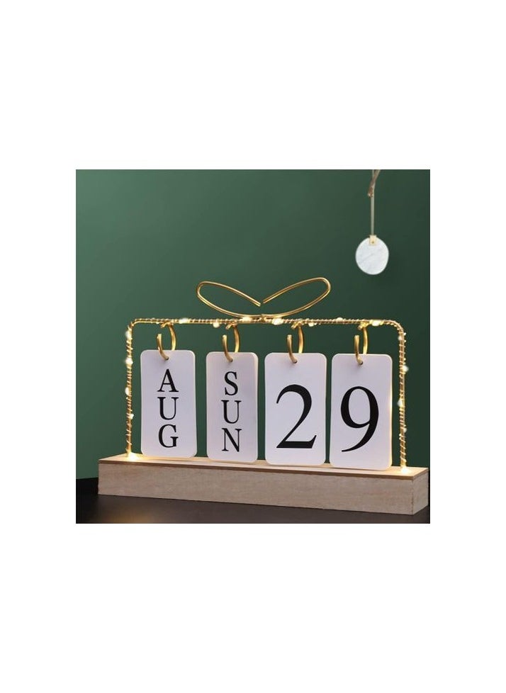Generic Flip Wooden Perpetual Calendar  - Image 3