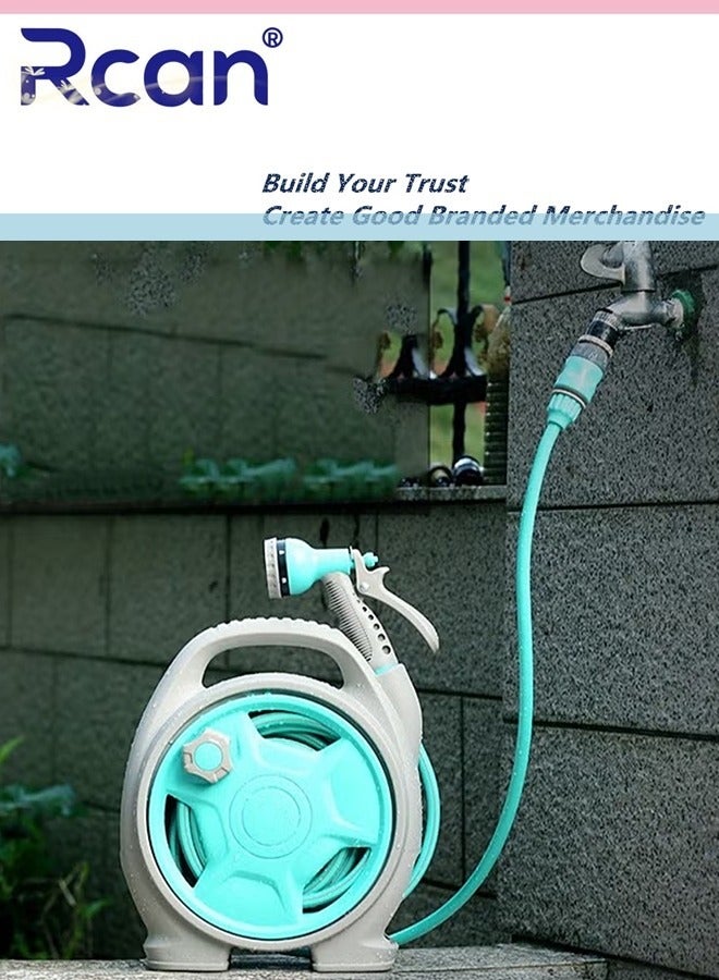Rcan Retractable Garden Hose Reel Convenient 15 M Portable Hose with Universal Joint for Versatile Watering Cleaning and More - Image 1