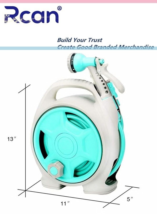 Rcan Retractable Garden Hose Reel Convenient 15 M Portable Hose with Universal Joint for Versatile Watering Cleaning and More - Image 2
