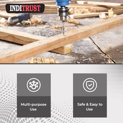 Inditrust 13mm drill chuck and key set heavy duty with adaptor and 13pc HSS drill set - Image 5