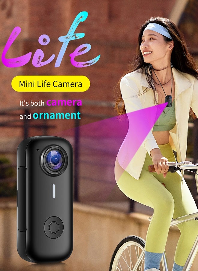 Mini Body Camera, Wearable Action Body Cam, Thumb Size Hands Free Recording Body Worn Camera, Premium Portable Camcorder Mount Anywhere for Pet Walking, Work, Travel (Black, 128GB) - Image 5