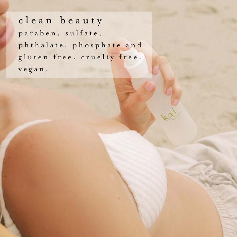 kai body glow, 4 Fl Oz, dry body oil with jojoba, chamomile, cucumber extracts, moisturizes and leaves a radiant glow with a fresh + clean fragrance, vegan, cruelty free, made in the usa - Image 3