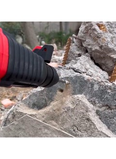 GearZone Cordless Electric Hammer Drill, 21V High Power, With Accessories Set, for Metal Concrete & Wood Drilling, With Two Lithium Batteries-Red  - Image 4