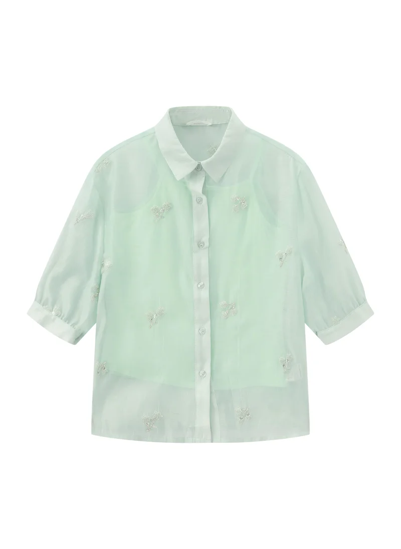 Kids Girls Woven short sleeve suit