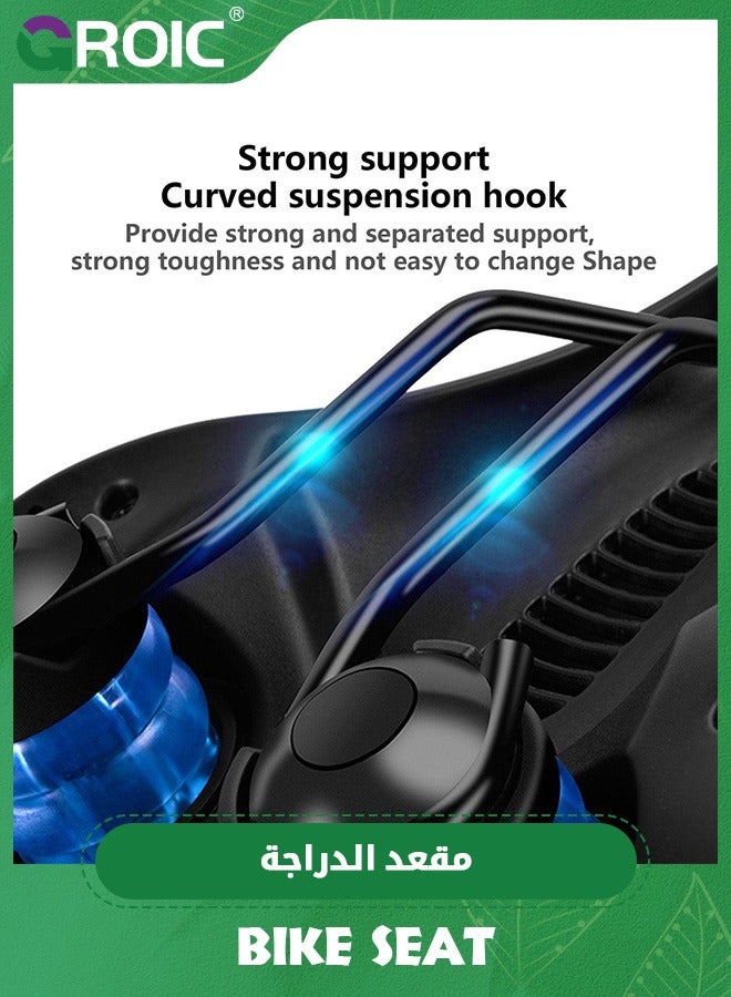 GROIC مقعد دراجة مريح، سرج دراجة، مقعد دراجة عريض، وسادة مقعد دراجة جل مبطنة برغوة الذاكرة، سرج دراجة بديل لمقعد الدراجة الجبلية، دراجة - Image 5