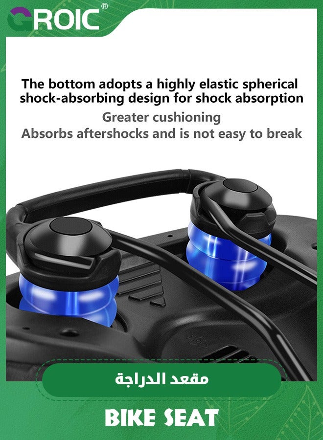 GROIC مقعد دراجة مريح، سرج دراجة، مقعد دراجة عريض، وسادة مقعد دراجة جل مبطنة برغوة الذاكرة، سرج دراجة بديل لمقعد الدراجة الجبلية، دراجة - Image 4
