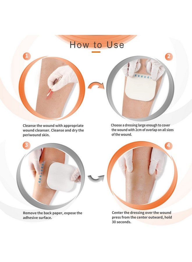 EalionMed Hydrocolloid Bandage, Hydrocolloid Wound Dressing Thin Type 4'' x 4'' for Light Exudate Wound, Pressure Ulcer, Bed Sore, Surgical Wound,Superficial Wound, 10 Pack by EalionMed - Image 4