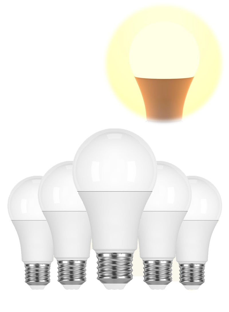 5 Packs Of E27 Screw LED Bulb 100W Equivalent – Yellow Light, 1200LM, Non-Dimmable - Image 1