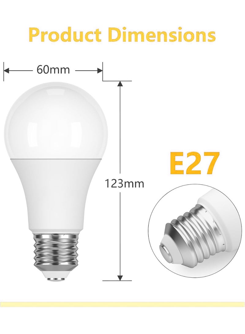 5 Packs Of E27 Screw LED Bulb 100W Equivalent – Yellow Light, 1200LM, Non-Dimmable - Image 2
